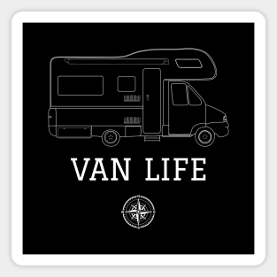 Van Life - Camper Drawing Magnet